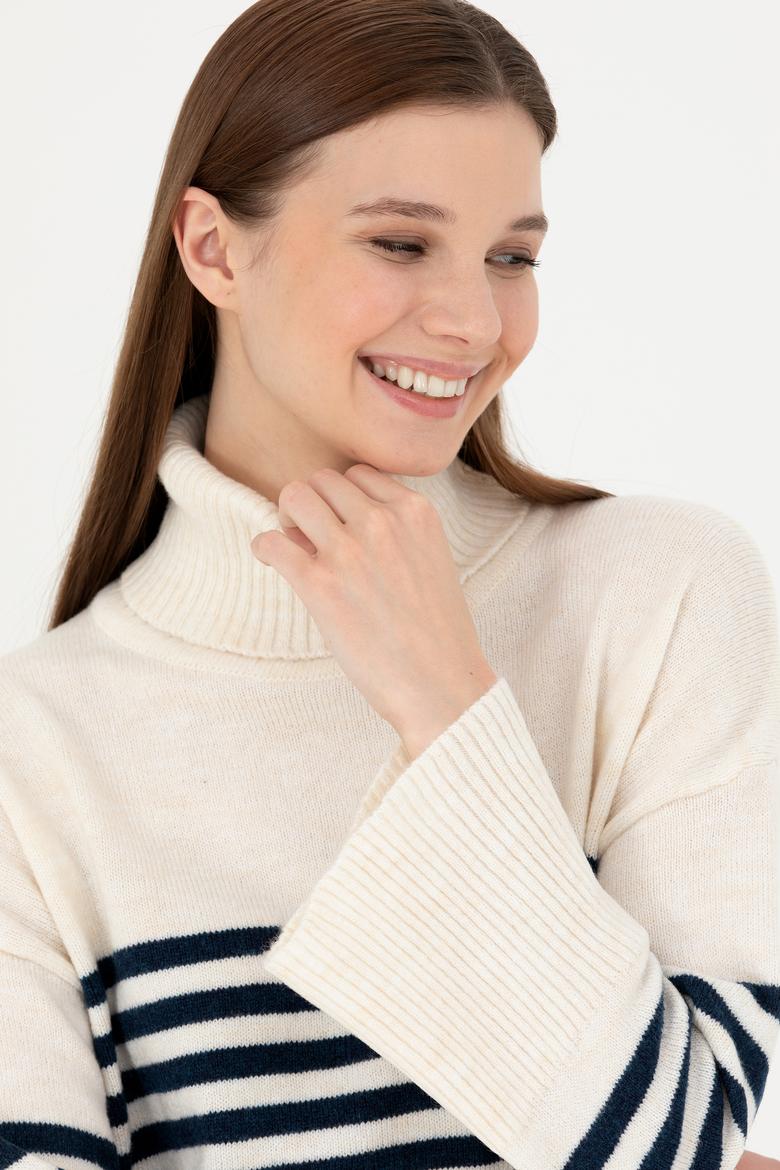 Kadın Taş Boğazlı Kazak - 50277278018