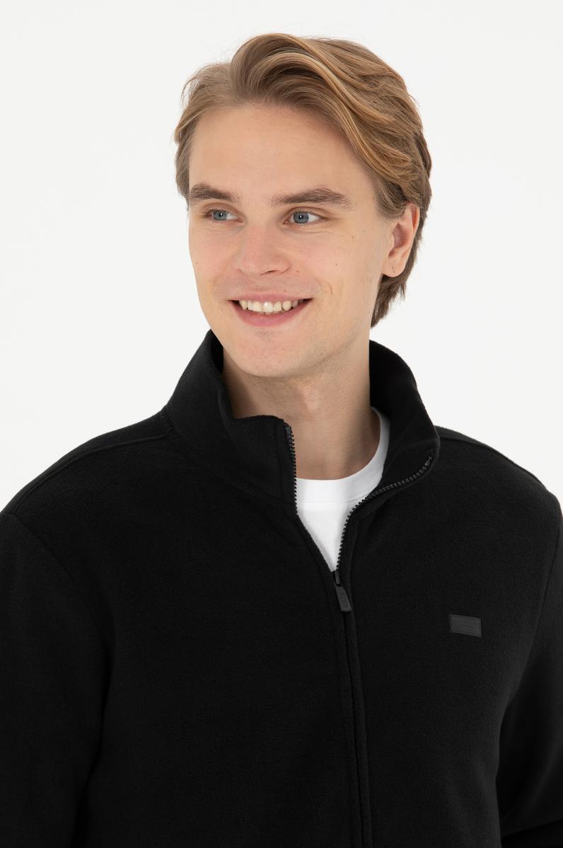 Erkek Siyah Örme Hırka