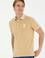 Erkek Slim Fit Polo Yaka Camel Basic Tişört