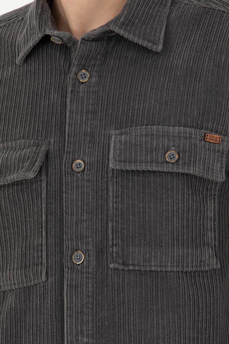Erkek Antrasit Uzun Kollu Gömlek