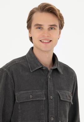 Erkek Antrasit Uzun Kollu Gömlek - 50272723016