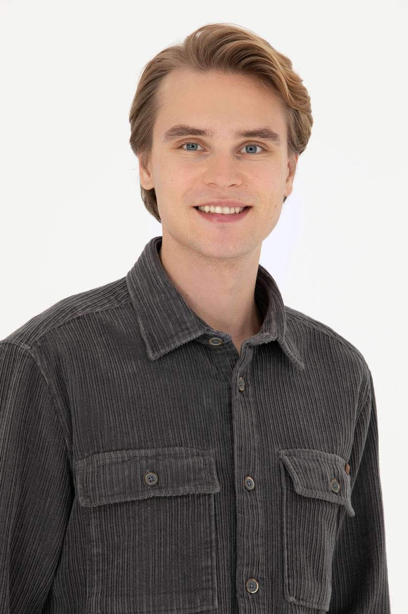 Erkek Antrasit Uzun Kollu Gömlek