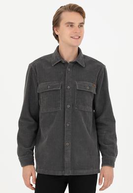Erkek Antrasit Uzun Kollu Gömlek - 50272723016