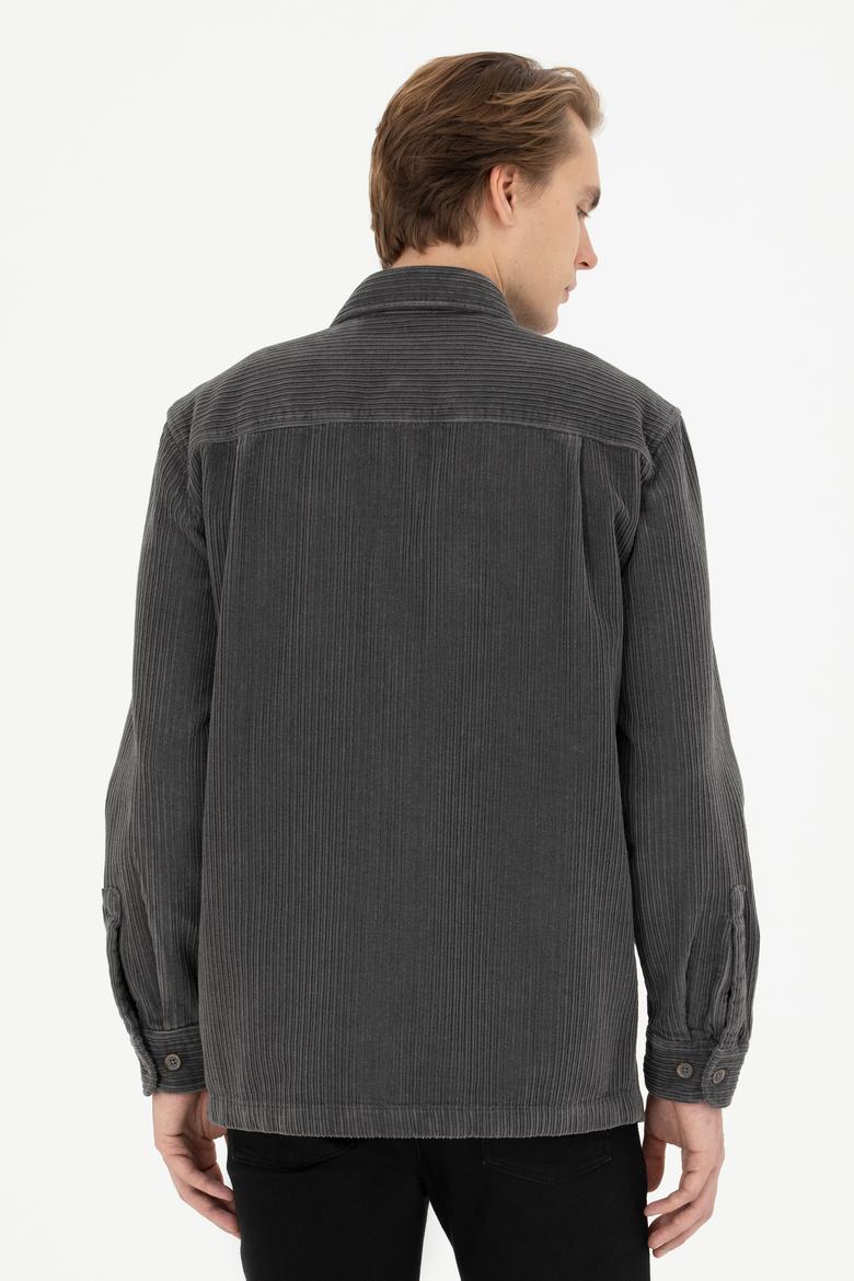 Erkek Antrasit Uzun Kollu Gömlek - 50272723016