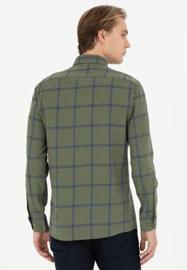 Erkek Haki Uzun Kollu Gömlek - 50279436010