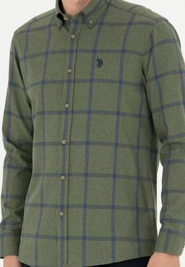 Erkek Haki Uzun Kollu Gömlek - 50279436010
