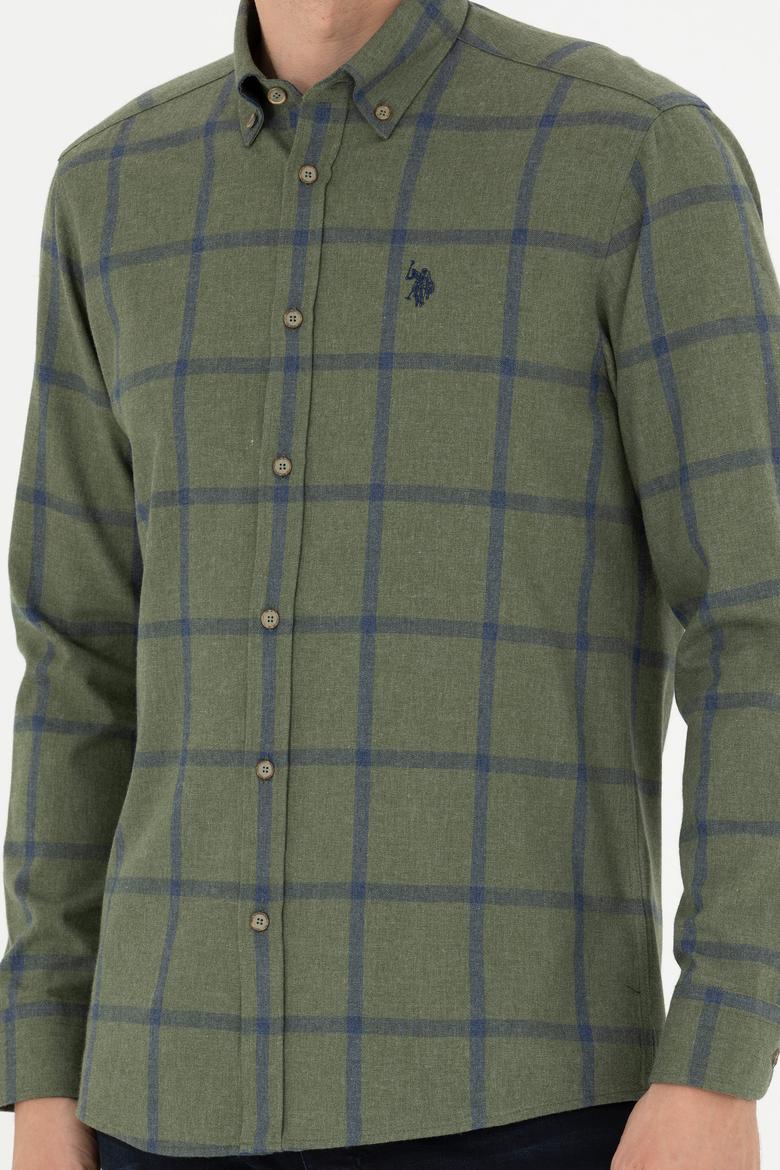 Erkek Haki Uzun Kollu Gömlek - 50279436010