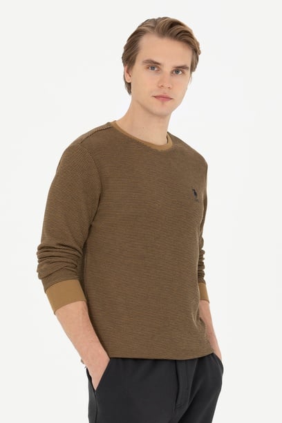 Erkek Açık Haki Sweatshirt