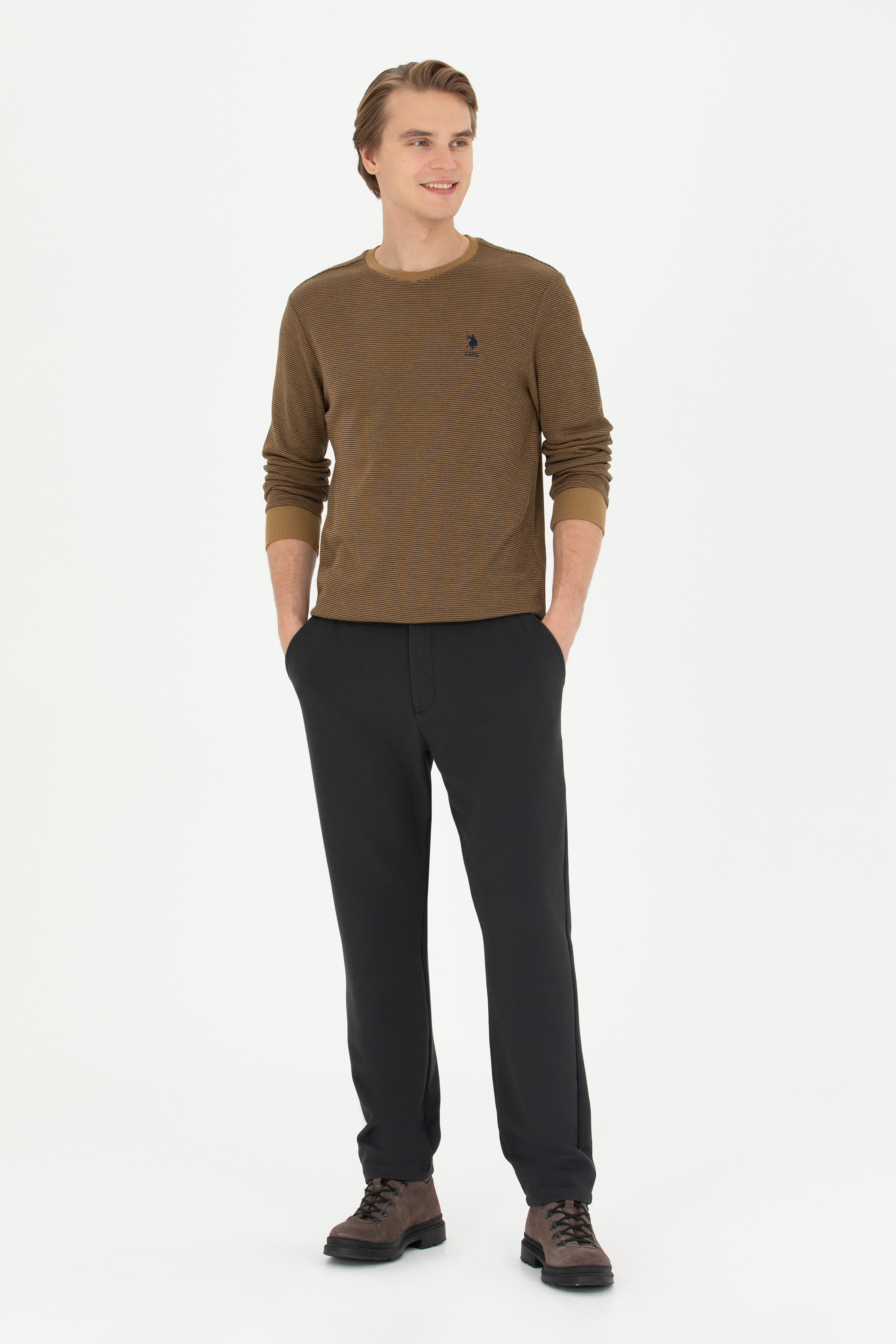 Erkek Açık Haki Sweatshirt - Image 4