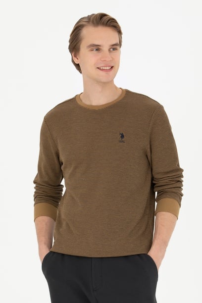 Erkek Açık Haki Sweatshirt