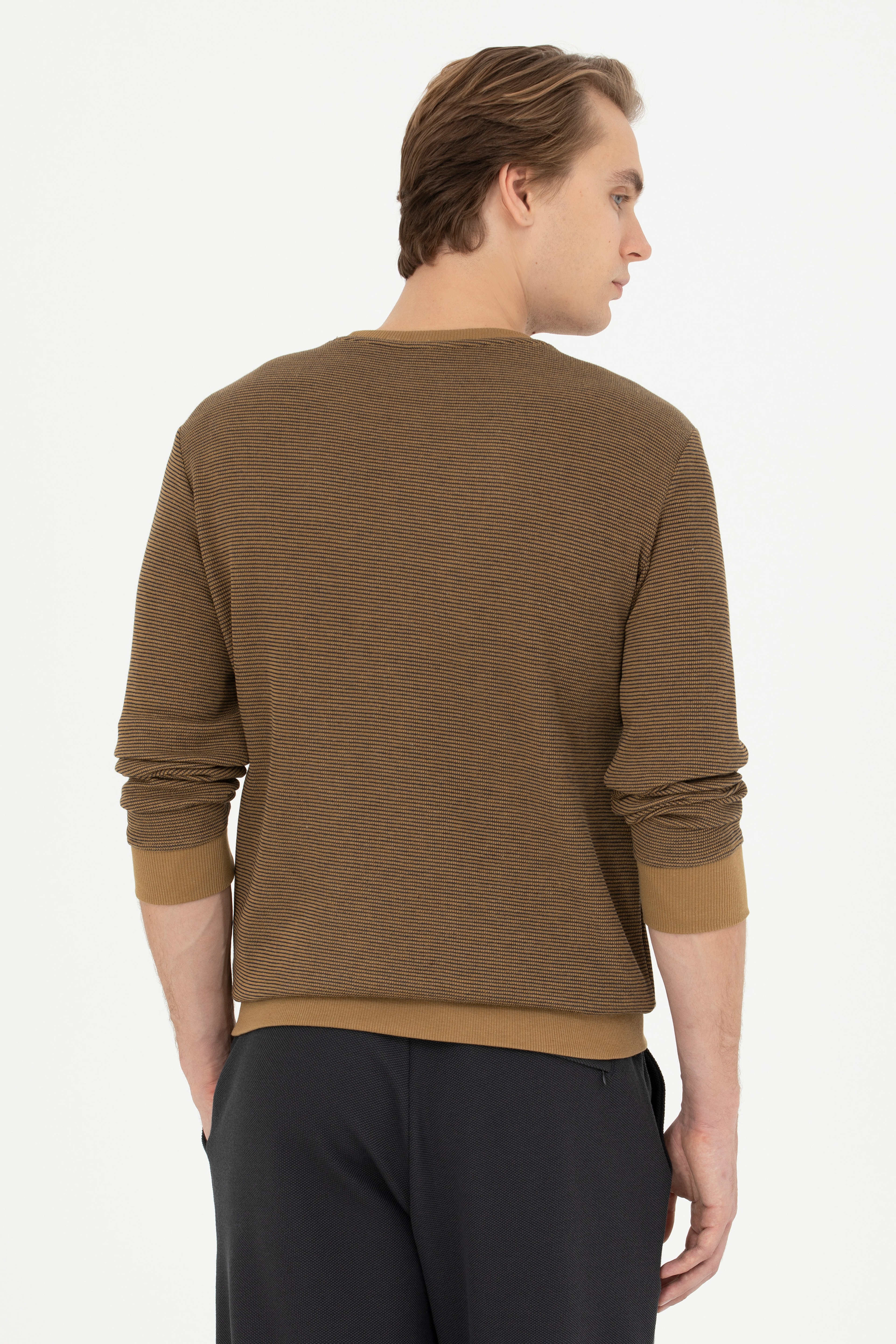 Erkek Açık Haki Sweatshirt