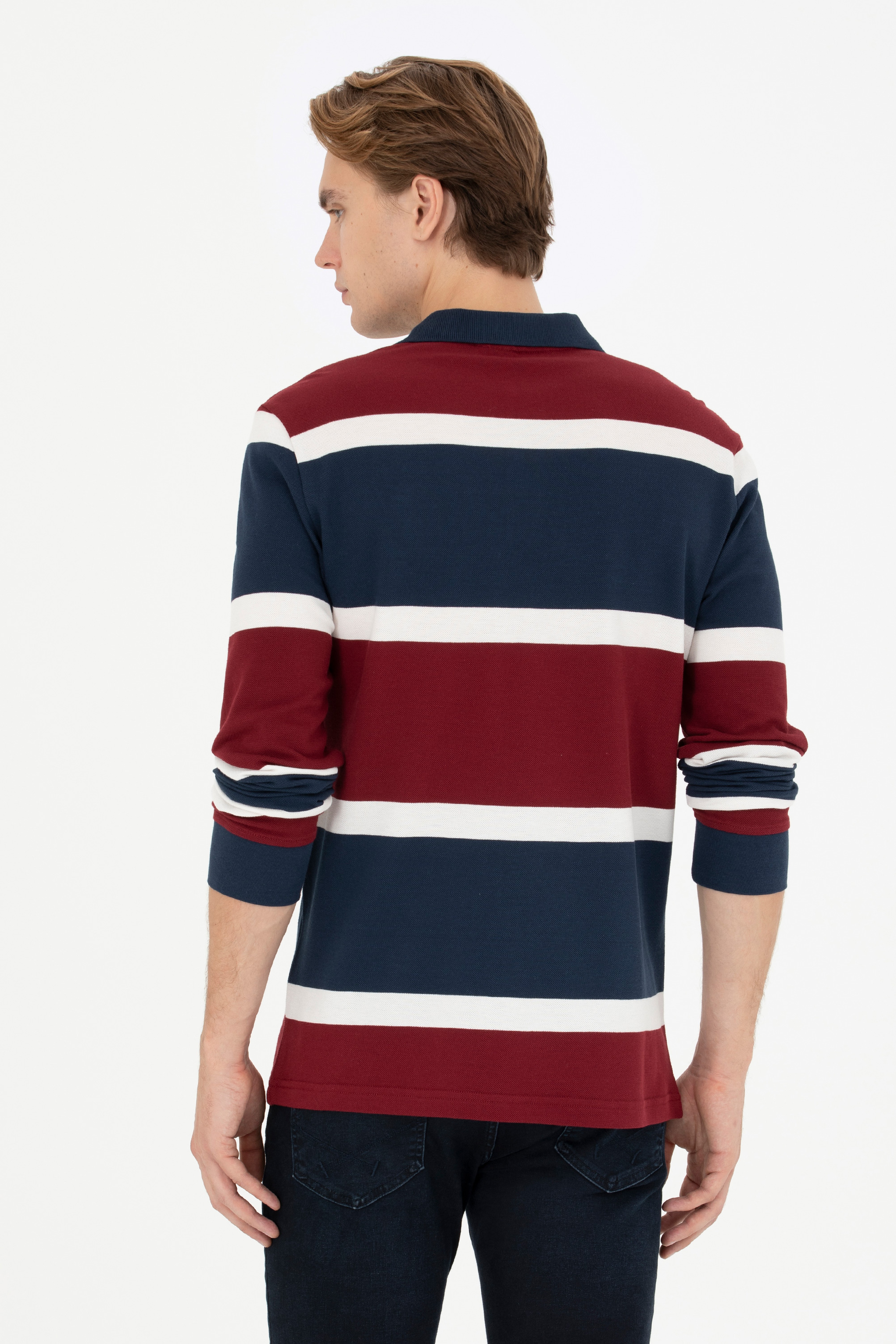 Erkek Bordo Sweatshirt - Image 5