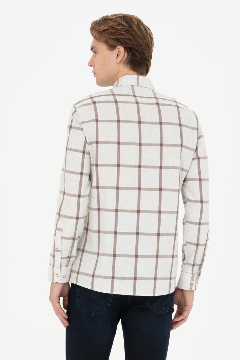 Erkek Taş Uzun Kollu Gömlek - 50279436036