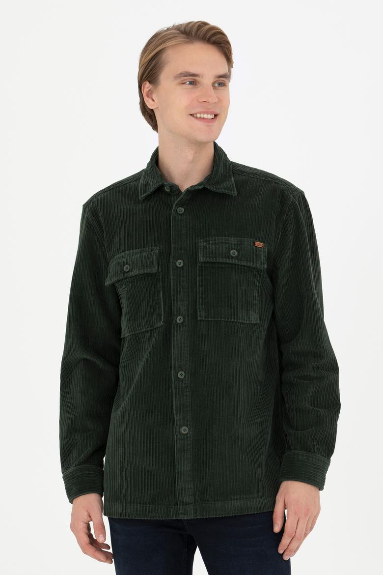 Erkek Yeşil Uzun Kollu Gömlek - 50272723019