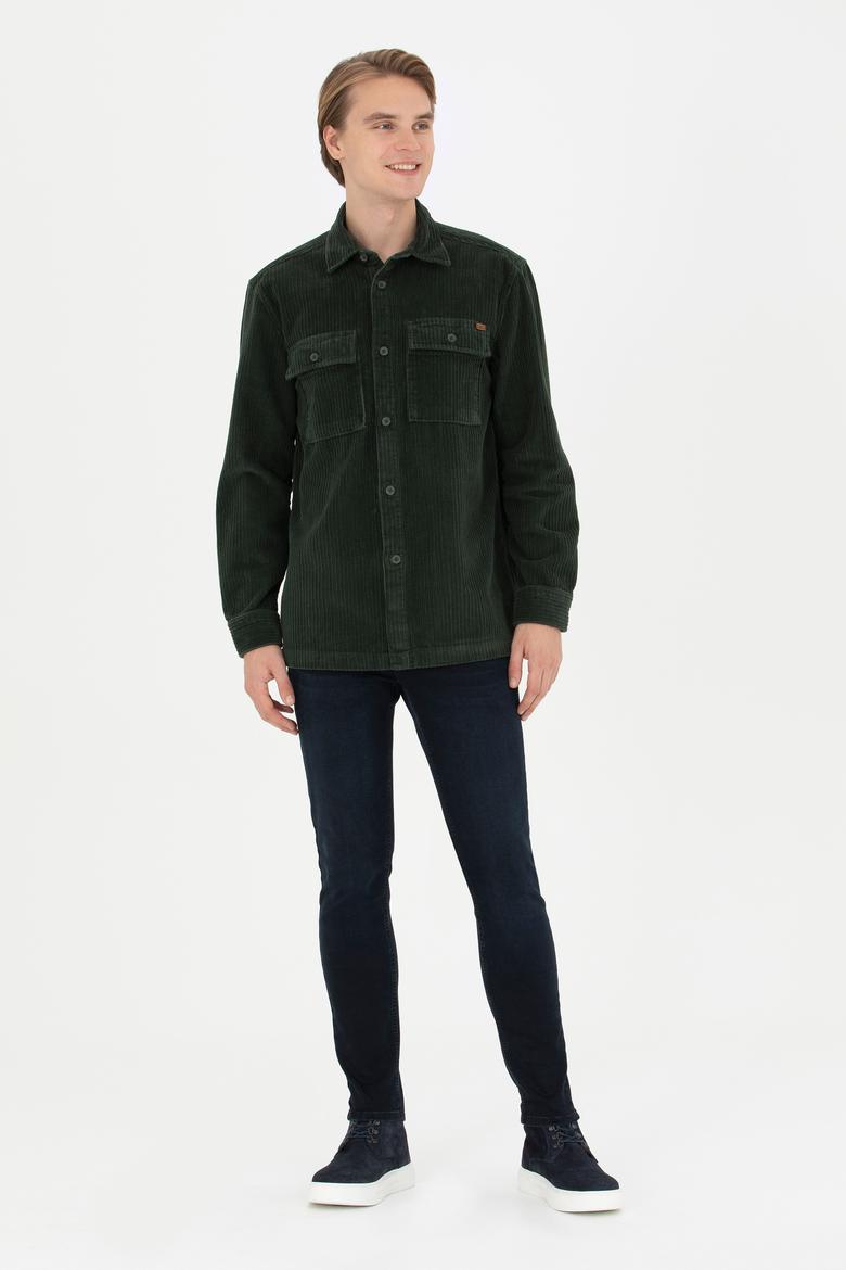 Erkek Yeşil Uzun Kollu Gömlek - 50272723019