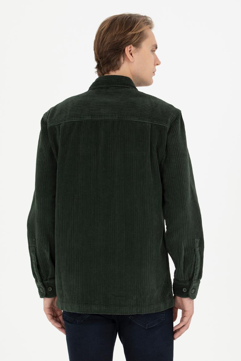 Erkek Yeşil Uzun Kollu Gömlek - 50272723019