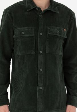 Erkek Yeşil Uzun Kollu Gömlek - 50272723019