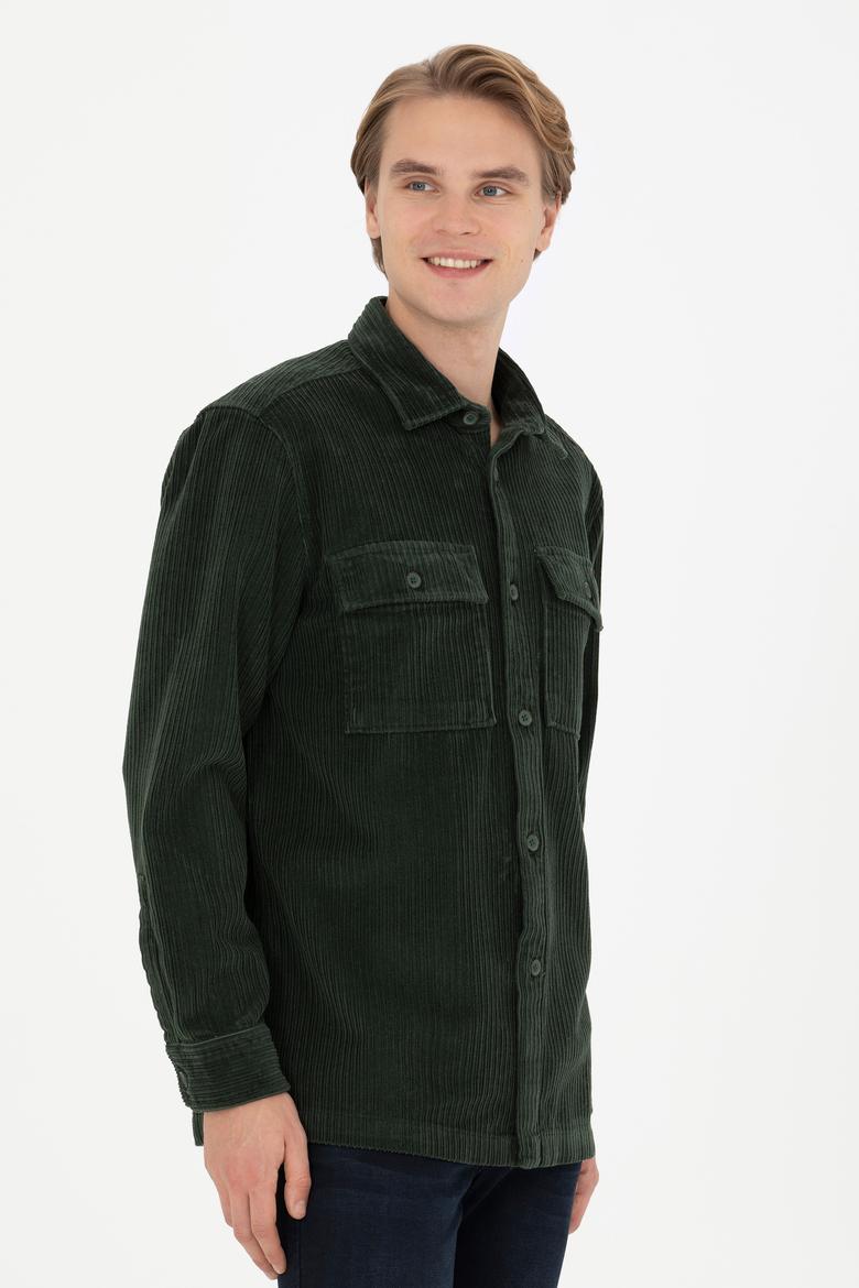 Erkek Yeşil Uzun Kollu Gömlek - 50272723019