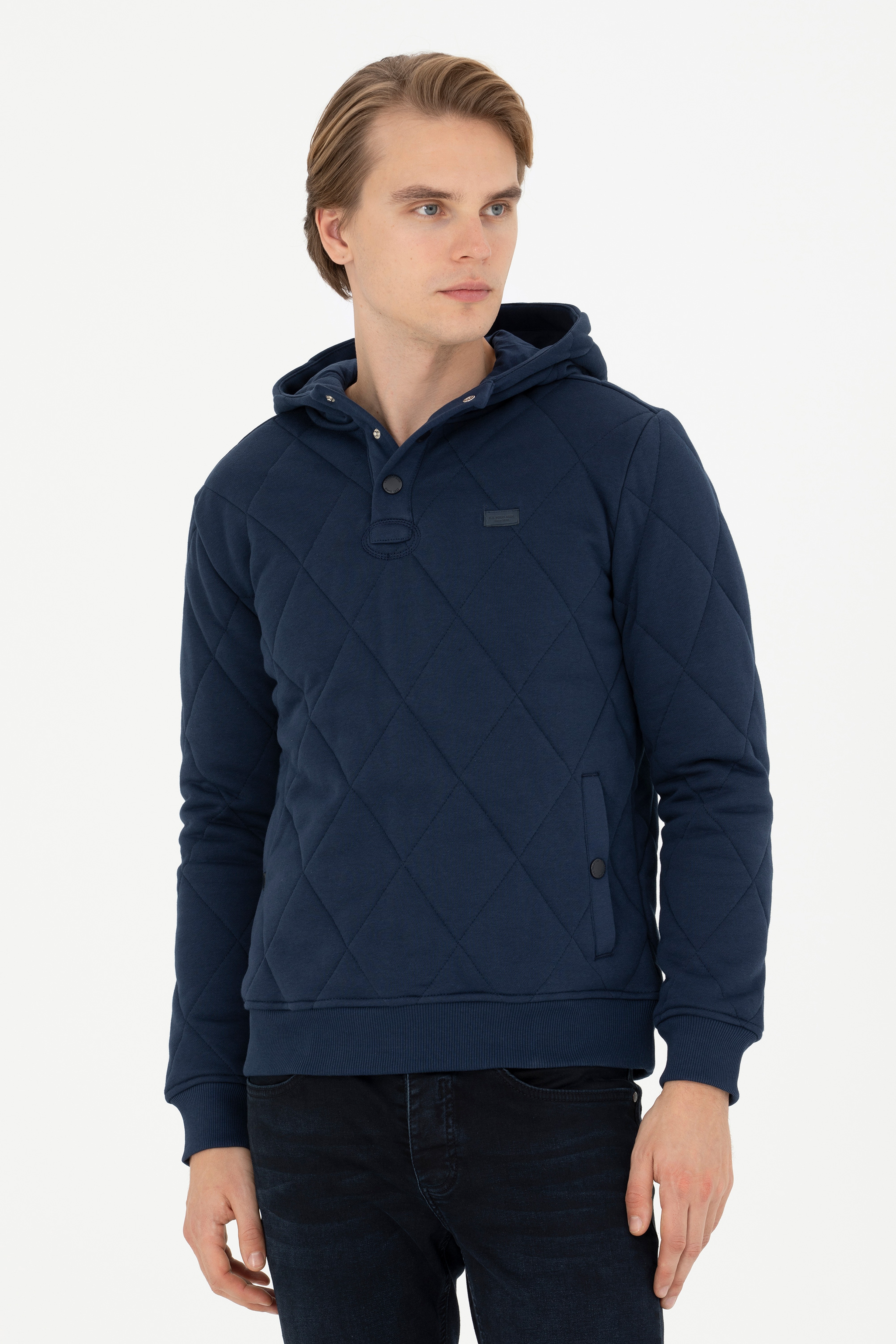 Erkek Lacivert Sweatshirt - Image 3