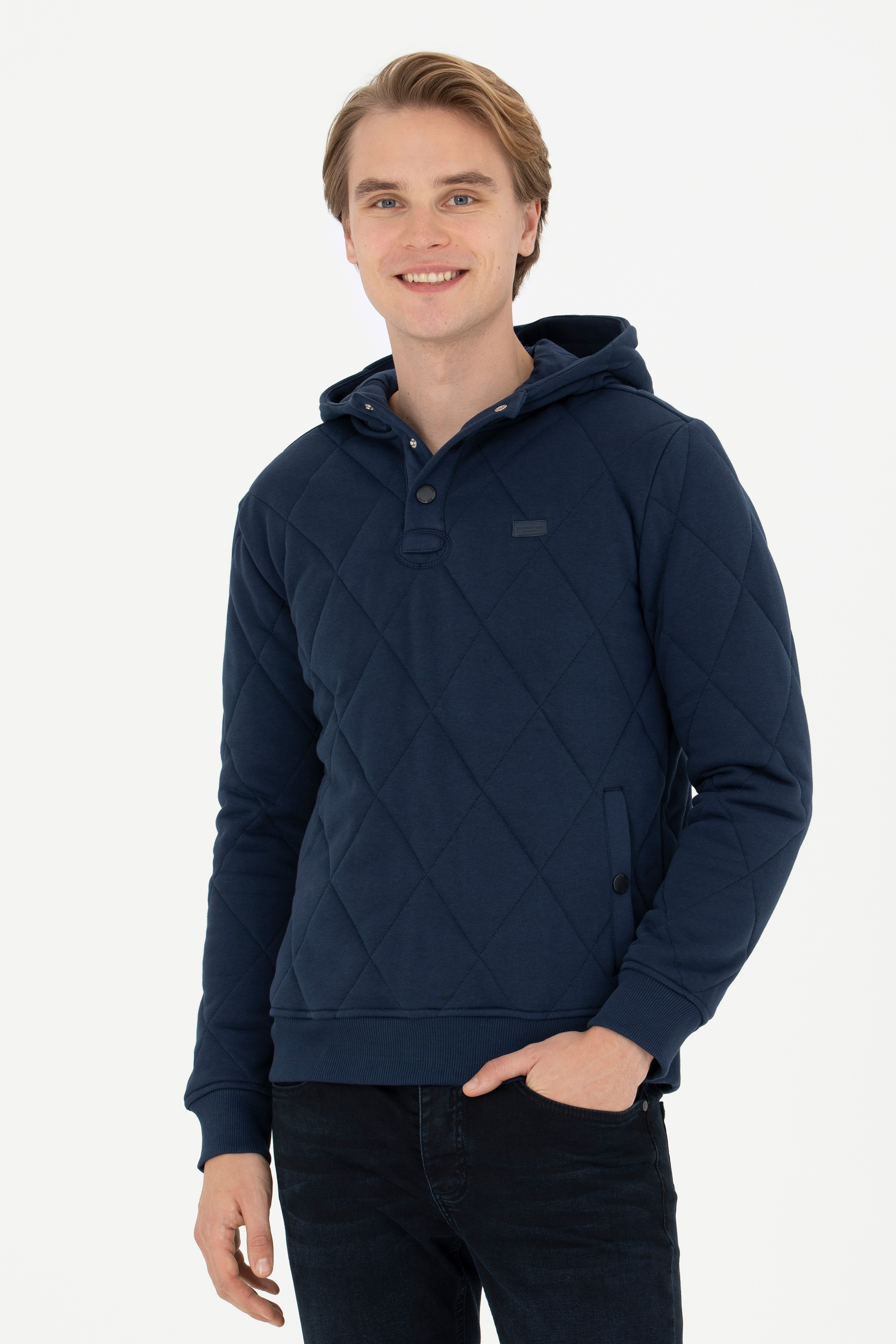 Erkek Lacivert Sweatshirt - Image 1