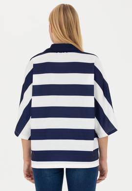 Kadın Lacivert Polo Yaka Tişört - 50262556011