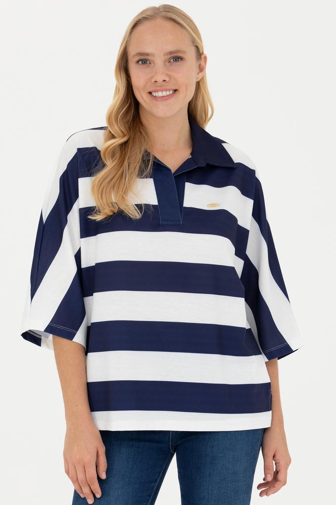 Kadın Lacivert Polo Yaka Tişört