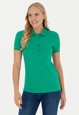 Kadın Yeşil Polo Yaka Tişört - 50262716263