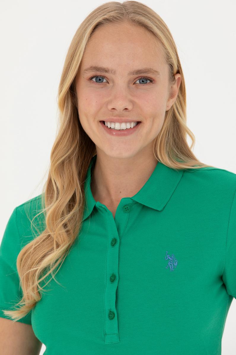 Kadın Yeşil Polo Yaka Tişört