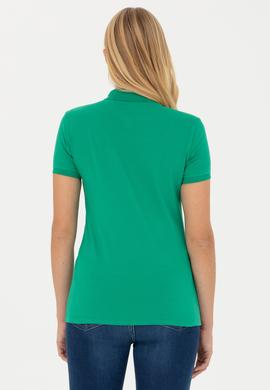 Kadın Yeşil Polo Yaka Tişört - 50262716263