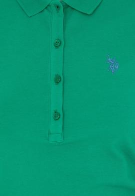 Kadın Yeşil Polo Yaka Tişört - 50262716263