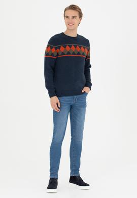 Erkek Lacivert Kazak - 50279603006