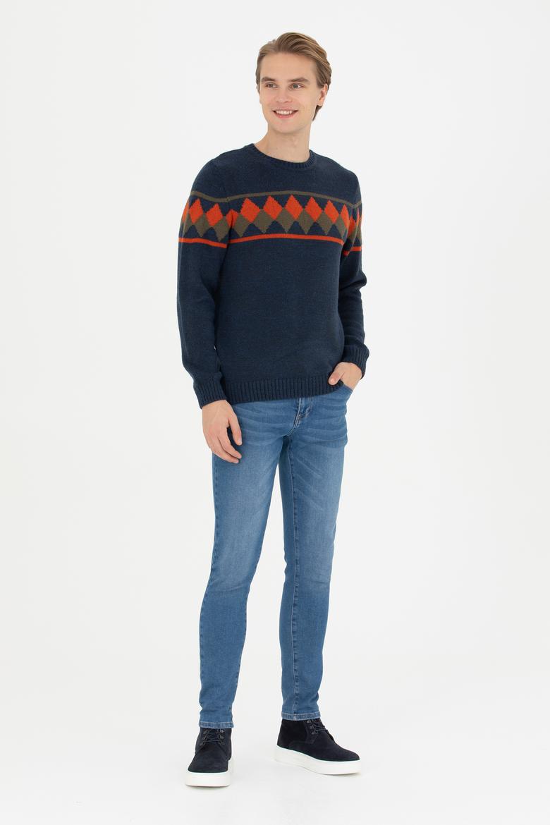 Erkek Lacivert Kazak - 50279603006