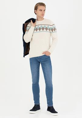 Erkek Krem Melanj Kazak - 50279603017