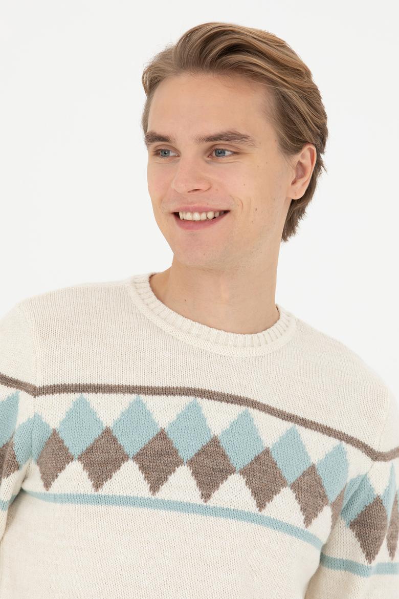 Erkek Krem Melanj Kazak - 50279603017