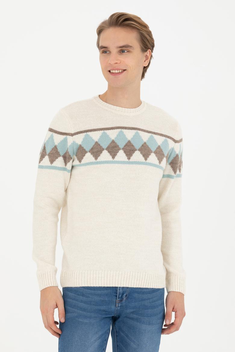 Erkek Krem Melanj Kazak - 50279603017