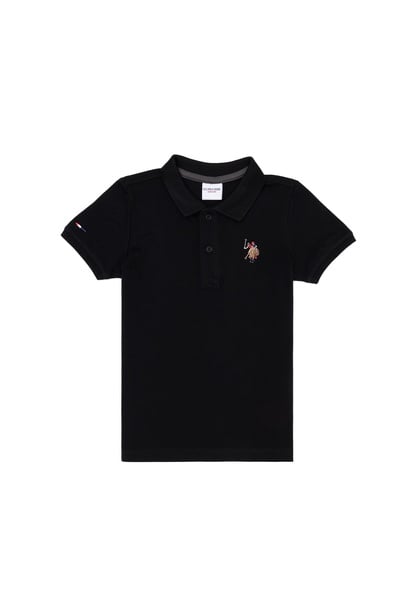 Erkek Çocuk Siyah Basic Polo Yaka Tişört