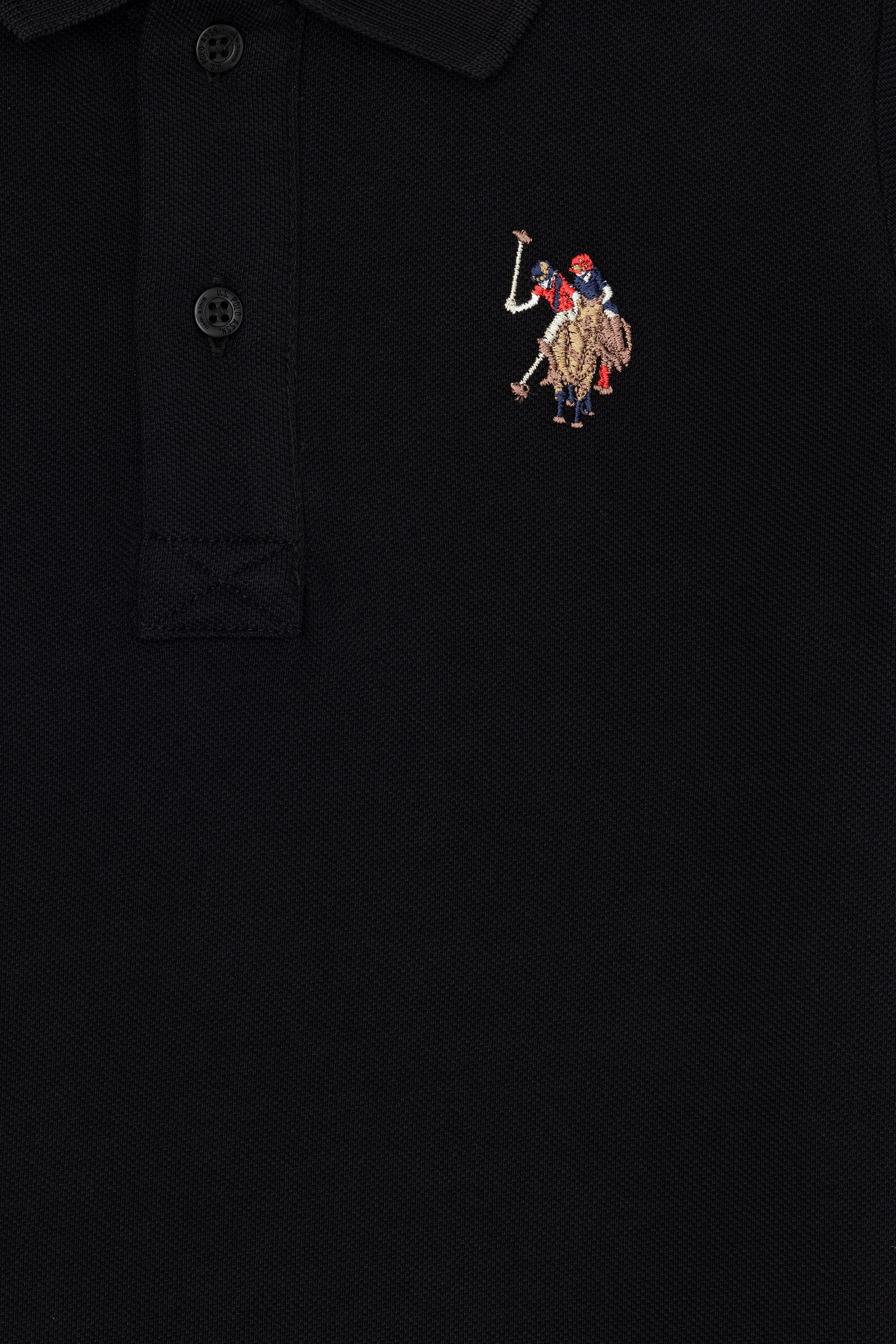 Erkek Çocuk Siyah Basic Polo Yaka Tişört