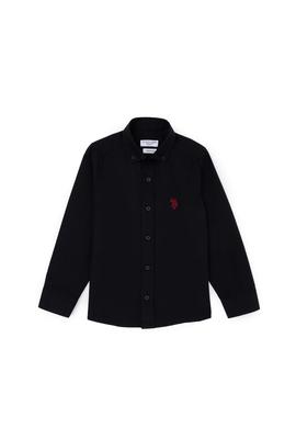 Erkek Çocuk Siyah Uzun Kollu Basic Gömlek - 50288715023