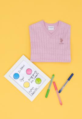 Kız Çocuk Manolya Basic Kazak - 50255649064