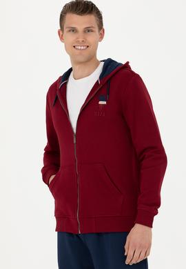 Erkek Bordo Örme Hırka - 50270751021