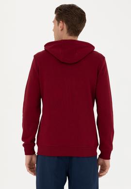 Erkek Bordo Örme Hırka - 50270751021