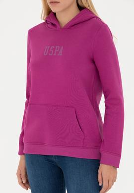 Kadın Menekşe Basic Kapüşonlu Sweatshirt - 50271557097