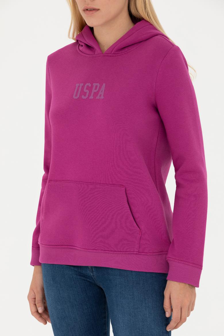 Kadın Menekşe Basic Kapüşonlu Sweatshirt - 50271557097