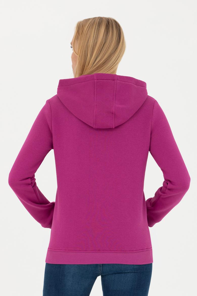 Kadın Menekşe Basic Kapüşonlu Sweatshirt - 50271557097