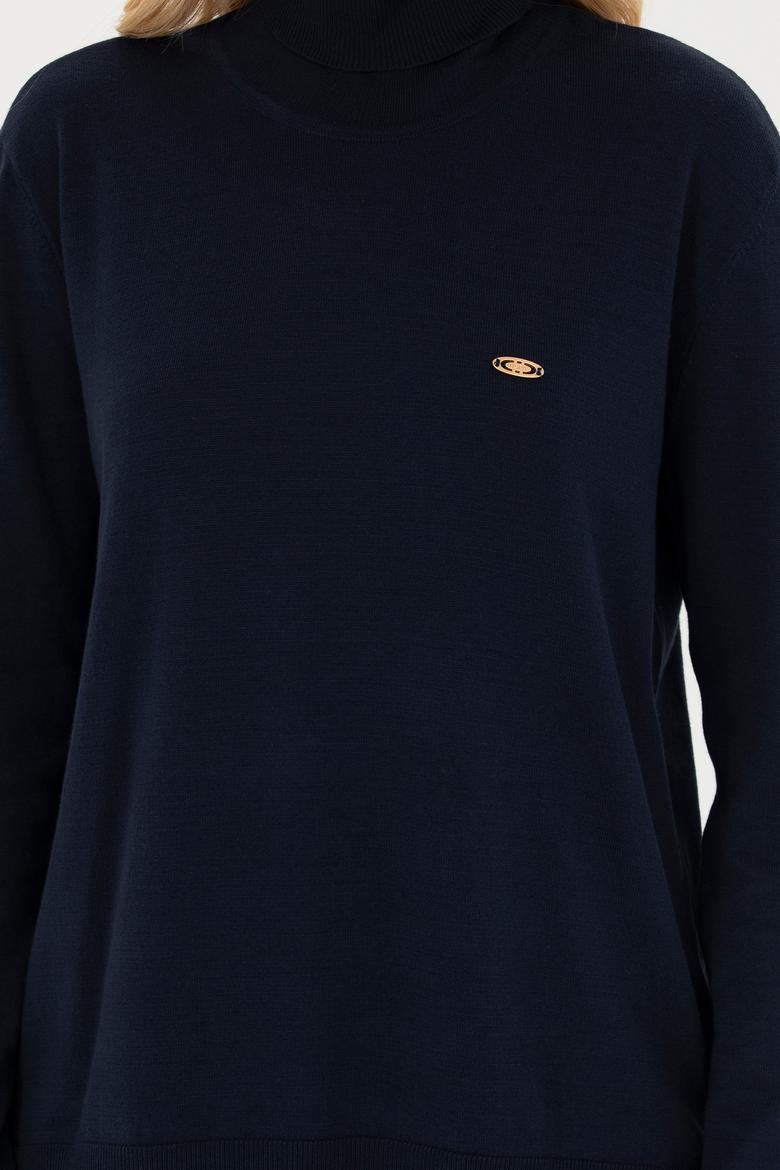 Kadın Lacivert Basic Kazak - 50251997016