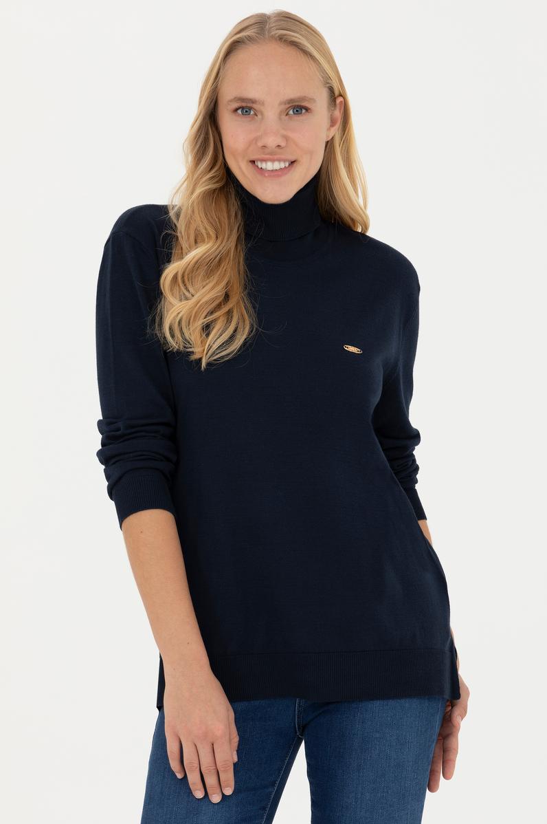 Kadın Lacivert Basic Kazak