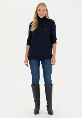 Kadın Lacivert Basic Kazak - 50251997016