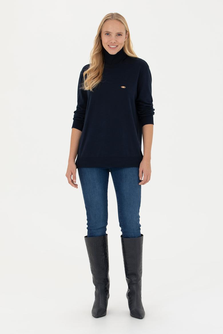 Kadın Lacivert Basic Kazak - 50251997016