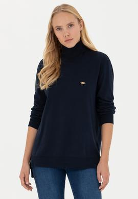 Kadın Lacivert Basic Kazak - 50251997016