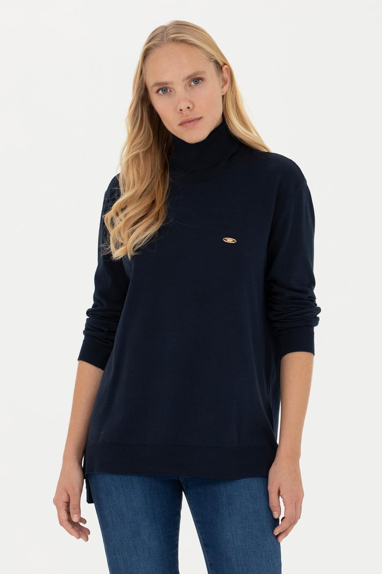 Kadın Lacivert Basic Kazak - 50251997016